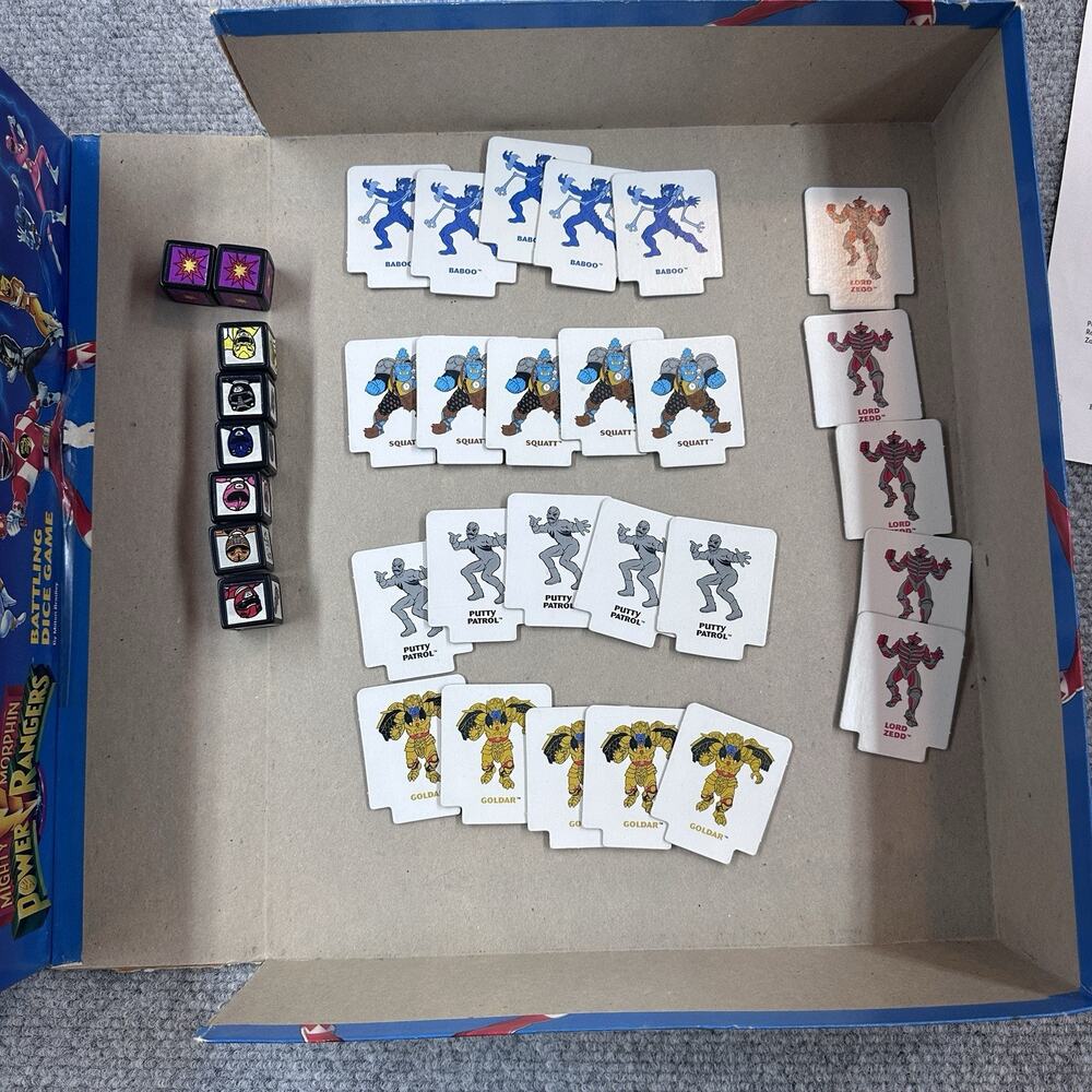 VTG Mighty Morphin Power Rangers Battling Dice Game Complete 1994 Milton Bradley - Picture 3 of 6